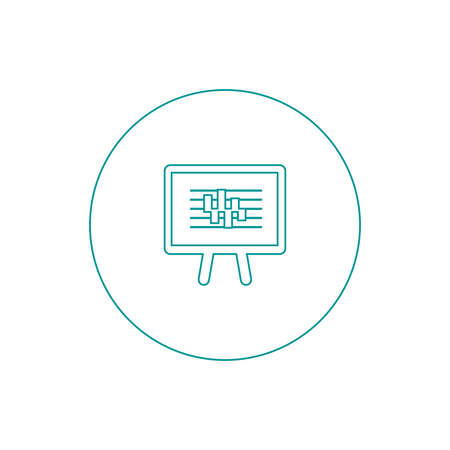 Blackboard icon. Education icon. Presentation board icon. Chart board icon. Business icon.の写真素材