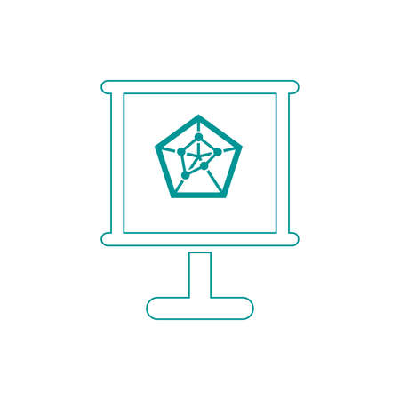 Blackboard icon. Education icon. Presentation board icon. Chart board icon. Business icon.の写真素材