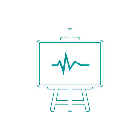 Presentation board concept illustration icon. Chart figures analysis concept illustration icon. Education concept illustration icon. Business concept illustration icon.の写真素材