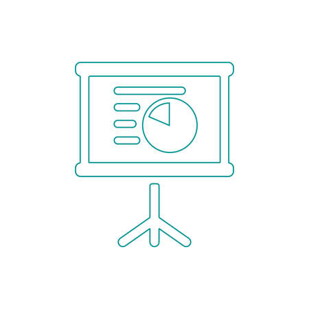 Presentation board concept illustration icon. Chart figures analysis concept illustration icon. Education concept illustration icon. Business concept illustration icon.の写真素材