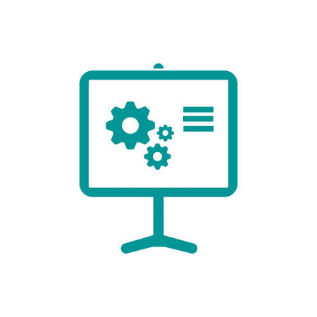 Blackboard icon. Education icon. Presentation board icon. Chart board icon. Business icon.の写真素材