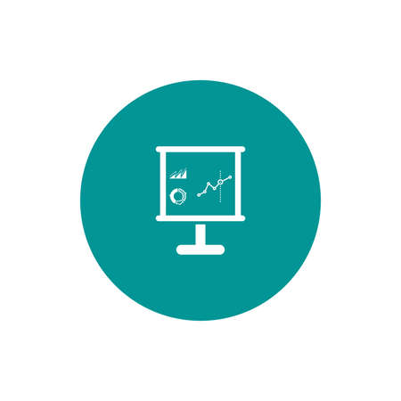 Presentation board concept illustration icon. Chart figures analysis concept illustration icon. Education concept illustration icon. Business concept illustration icon.の写真素材