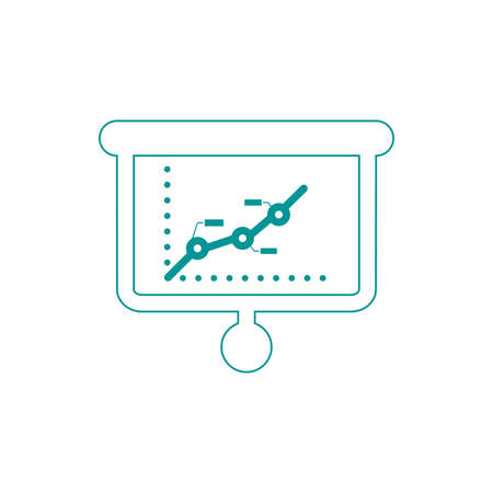 Blackboard icon. Education icon. Presentation board icon. Chart board icon. Business icon.の写真素材
