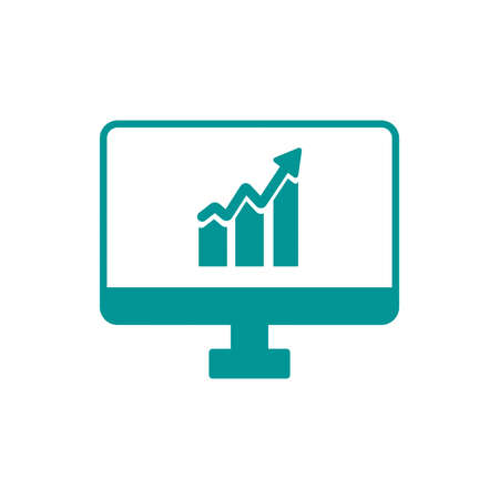 Blackboard icon. Education icon. Presentation board icon. Chart board icon. Business icon.の写真素材