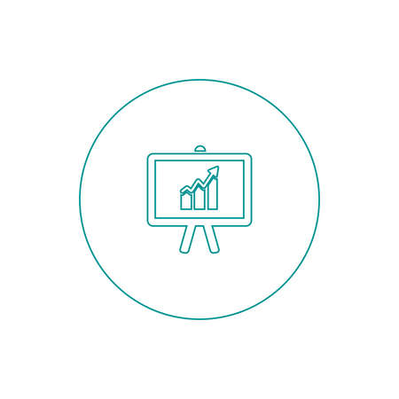 Blackboard icon. Education icon. Presentation board icon. Chart board icon. Business icon.の写真素材