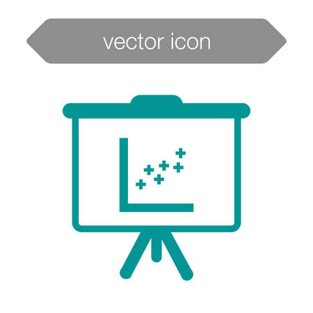 Presentation board concept illustration icon. Chart figures analysis concept illustration icon. Education concept illustration icon. Business concept illustration icon.の写真素材