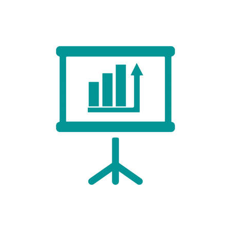 Blackboard icon. Education icon. Presentation board icon. Chart board icon. Business icon.の写真素材