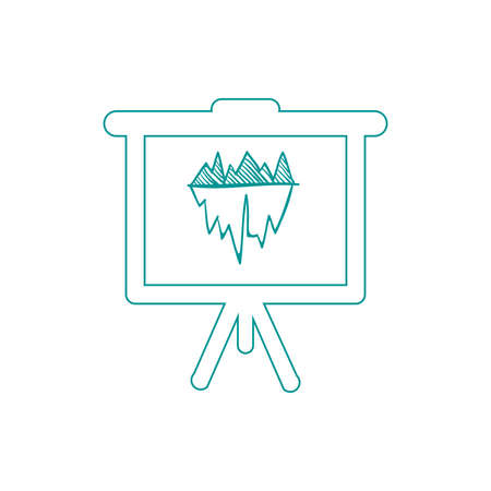 Presentation board concept illustration icon. Chart figures analysis concept illustration icon. Education concept illustration icon. Business concept illustration icon.の写真素材