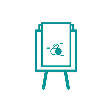 Blackboard icon. Education icon. Presentation board icon. Chart board icon. Business icon.の写真素材