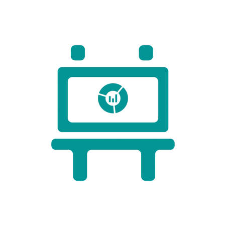 Blackboard icon. Education icon. Presentation board icon. Chart board icon. Business icon.の写真素材