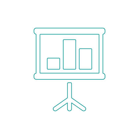 Blackboard icon. Education icon. Presentation board icon. Chart board icon. Business icon.の写真素材