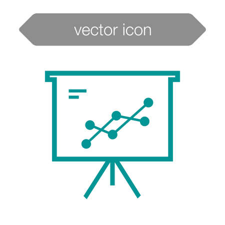 Presentation board concept illustration icon. Chart figures analysis concept illustration icon. Education concept illustration icon. Business concept illustration icon.の写真素材