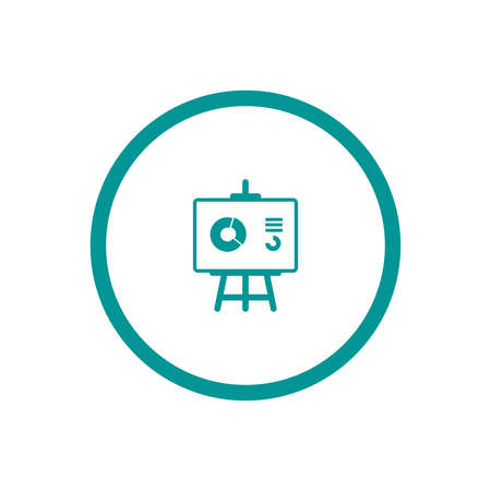 Presentation board concept illustration icon. Chart figures analysis concept illustration icon. Education concept illustration icon. Business concept illustration icon.の写真素材
