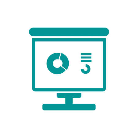Blackboard icon. Education icon. Presentation board icon. Chart board icon. Business icon.の写真素材