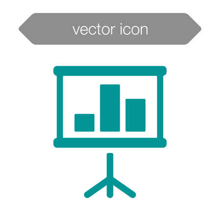 Blackboard icon. Education icon. Presentation board icon. Chart board icon. Business icon.の写真素材