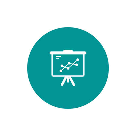 Presentation board concept illustration icon. Chart figures analysis concept illustration icon. Education concept illustration icon. Business concept illustration icon.の写真素材
