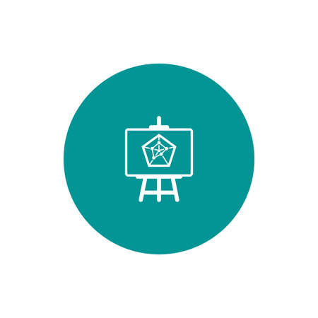 Presentation board concept illustration icon. Chart figures analysis concept illustration icon. Education concept illustration icon. Business concept illustration icon.の写真素材