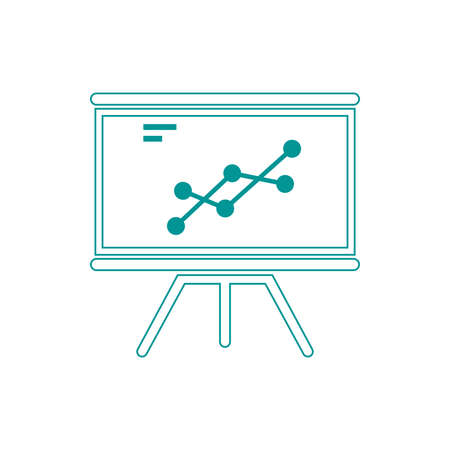 Presentation board concept illustration icon. Chart figures analysis concept illustration icon. Education concept illustration icon. Business concept illustration icon.の写真素材