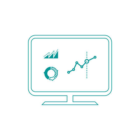 Presentation board concept illustration icon. Chart figures analysis concept illustration icon. Education concept illustration icon. Business concept illustration icon.の写真素材