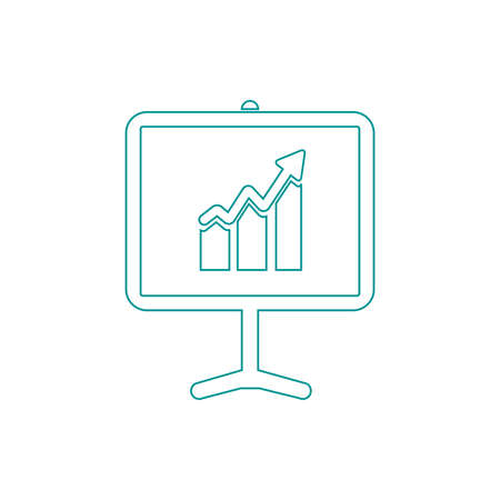 Blackboard icon. Education icon. Presentation board icon. Chart board icon. Business icon.の写真素材