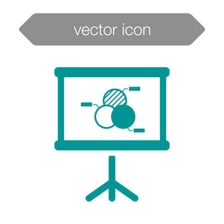 Blackboard icon. Education icon. Presentation board icon. Chart board icon. Business icon.の写真素材