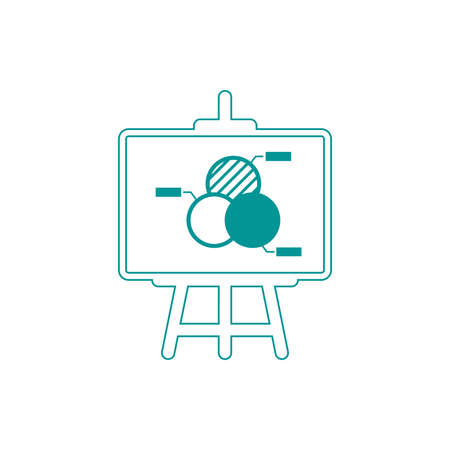 Presentation board concept illustration icon. Chart figures analysis concept illustration icon. Education concept illustration icon. Business concept illustration icon.の写真素材