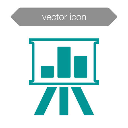 Blackboard icon. Education icon. Presentation board icon. Chart board icon. Business icon.の写真素材