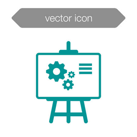 Presentation board concept illustration icon. Chart figures analysis concept illustration icon. Education concept illustration icon. Business concept illustration icon.の写真素材