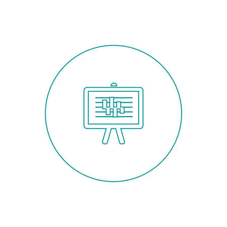 Blackboard icon. Education icon. Presentation board icon. Chart board icon. Business icon.の写真素材