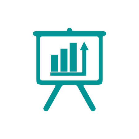 Blackboard icon. Education icon. Presentation board icon. Chart board icon. Business icon.の写真素材