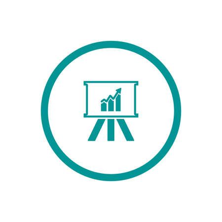 Blackboard icon. Education icon. Presentation board icon. Chart board icon. Business icon.の写真素材