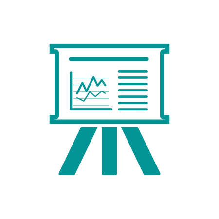 Blackboard icon. Education icon. Presentation board icon. Chart board icon. Business icon.の写真素材