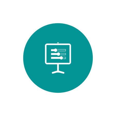 Blackboard icon. Education icon. Presentation board icon. Chart board icon. Business icon.の写真素材