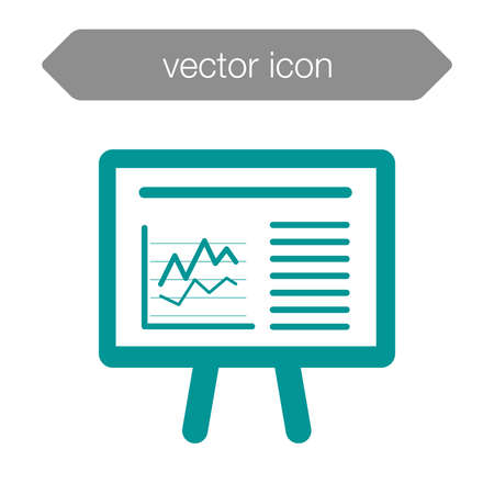 Blackboard icon. Education icon. Presentation board icon. Chart board icon. Business icon.の写真素材