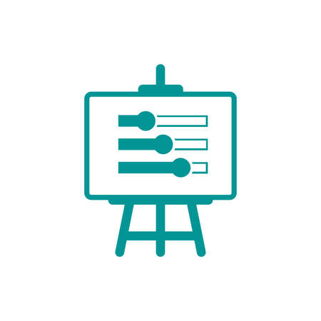 Presentation board concept illustration icon. Chart figures analysis concept illustration icon. Education concept illustration icon. Business concept illustration icon.の写真素材