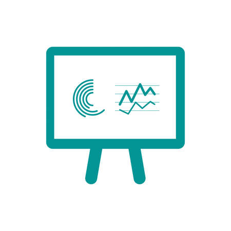 Blackboard icon. Education icon. Presentation board icon. Chart board icon. Business icon.の写真素材