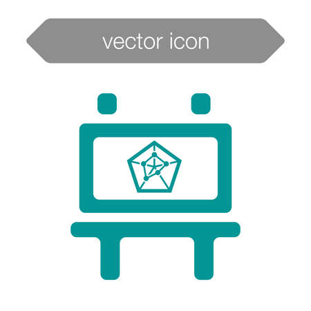 Blackboard icon. Education icon. Presentation board icon. Chart board icon. Business icon.の写真素材