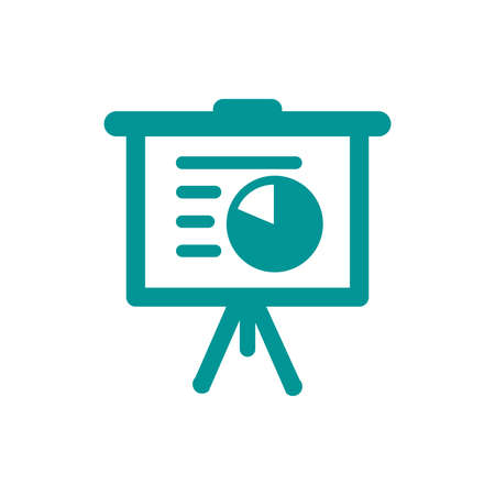 Presentation board concept illustration icon. Chart figures analysis concept illustration icon. Education concept illustration icon. Business concept illustration icon.の写真素材