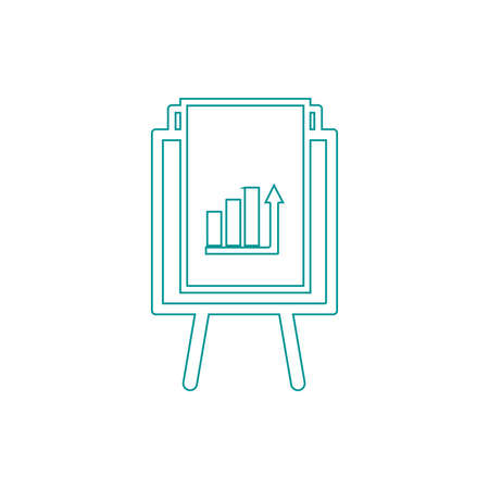 Blackboard icon. Education icon. Presentation board icon. Chart board icon. Business icon.の写真素材