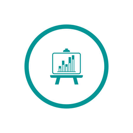 Blackboard icon. Education icon. Presentation board icon. Chart board icon. Business icon.の写真素材