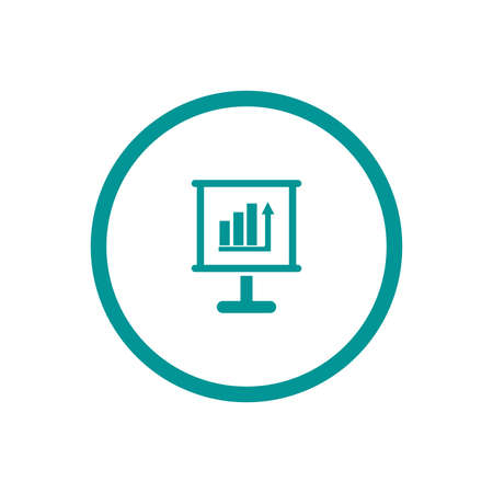 Blackboard icon. Education icon. Presentation board icon. Chart board icon. Business icon.の写真素材