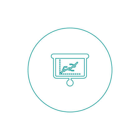 Blackboard icon. Education icon. Presentation board icon. Chart board icon. Business icon.の写真素材
