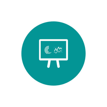 Blackboard icon. Education icon. Presentation board icon. Chart board icon. Business icon.の写真素材