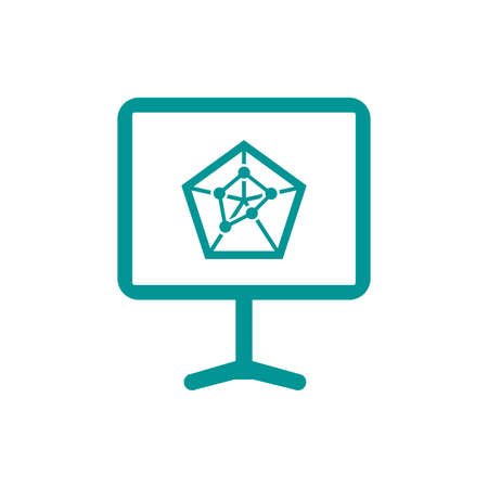 Blackboard icon. Education icon. Presentation board icon. Chart board icon. Business icon.の写真素材