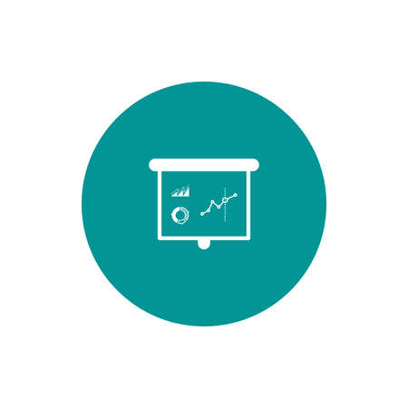 Presentation board concept illustration icon. Chart figures analysis concept illustration icon. Education concept illustration icon. Business concept illustration icon.の写真素材
