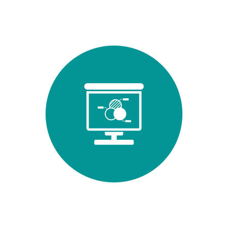 Blackboard icon. Education icon. Presentation board icon. Chart board icon. Business icon.の写真素材