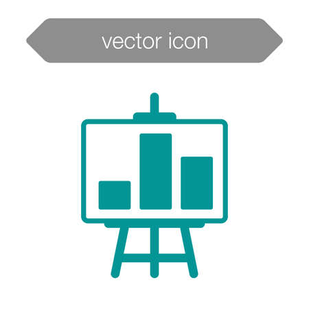 Presentation board concept illustration icon. Chart figures analysis concept illustration icon. Education concept illustration icon. Business concept illustration icon.の写真素材