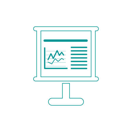 Blackboard icon. Education icon. Presentation board icon. Chart board icon. Business icon.の写真素材