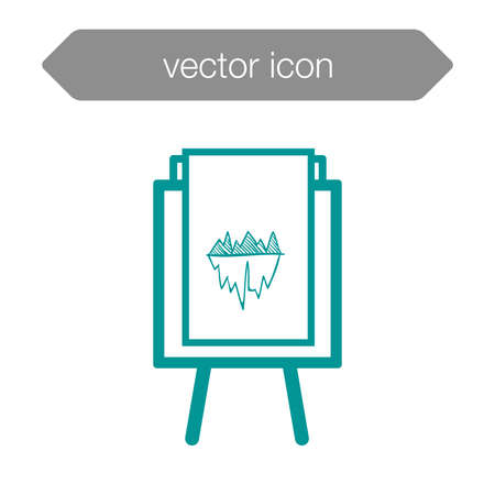 Blackboard icon. Education icon. Presentation board icon. Chart board icon. Business icon.の写真素材