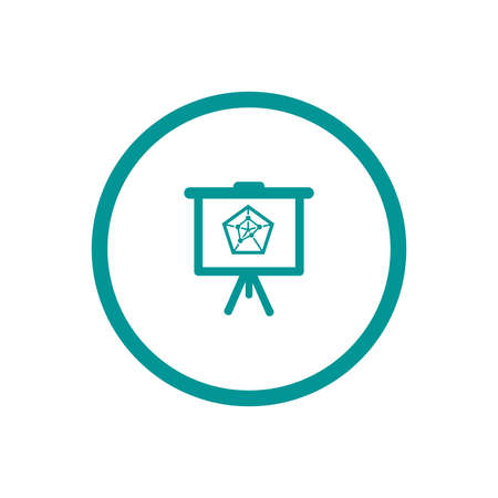 Presentation board concept illustration icon. Chart figures analysis concept illustration icon. Education concept illustration icon. Business concept illustration icon.の写真素材